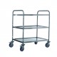 Three levels SS service trolley, 50x80x93,5cm